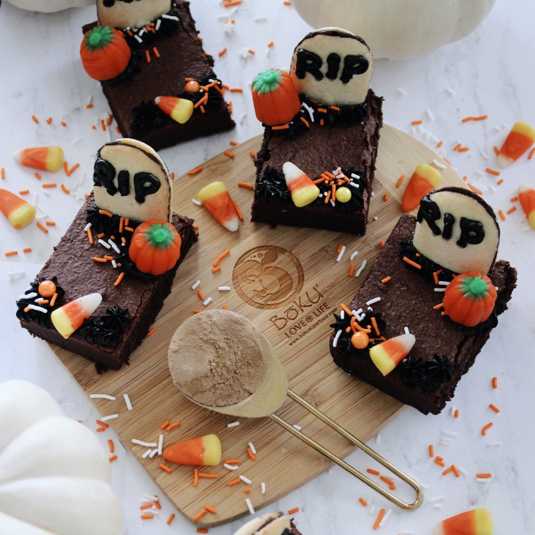 Halloween Protein Brownies