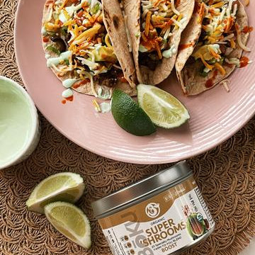 Super Shroom Tacos with Superfood Lime Crema
