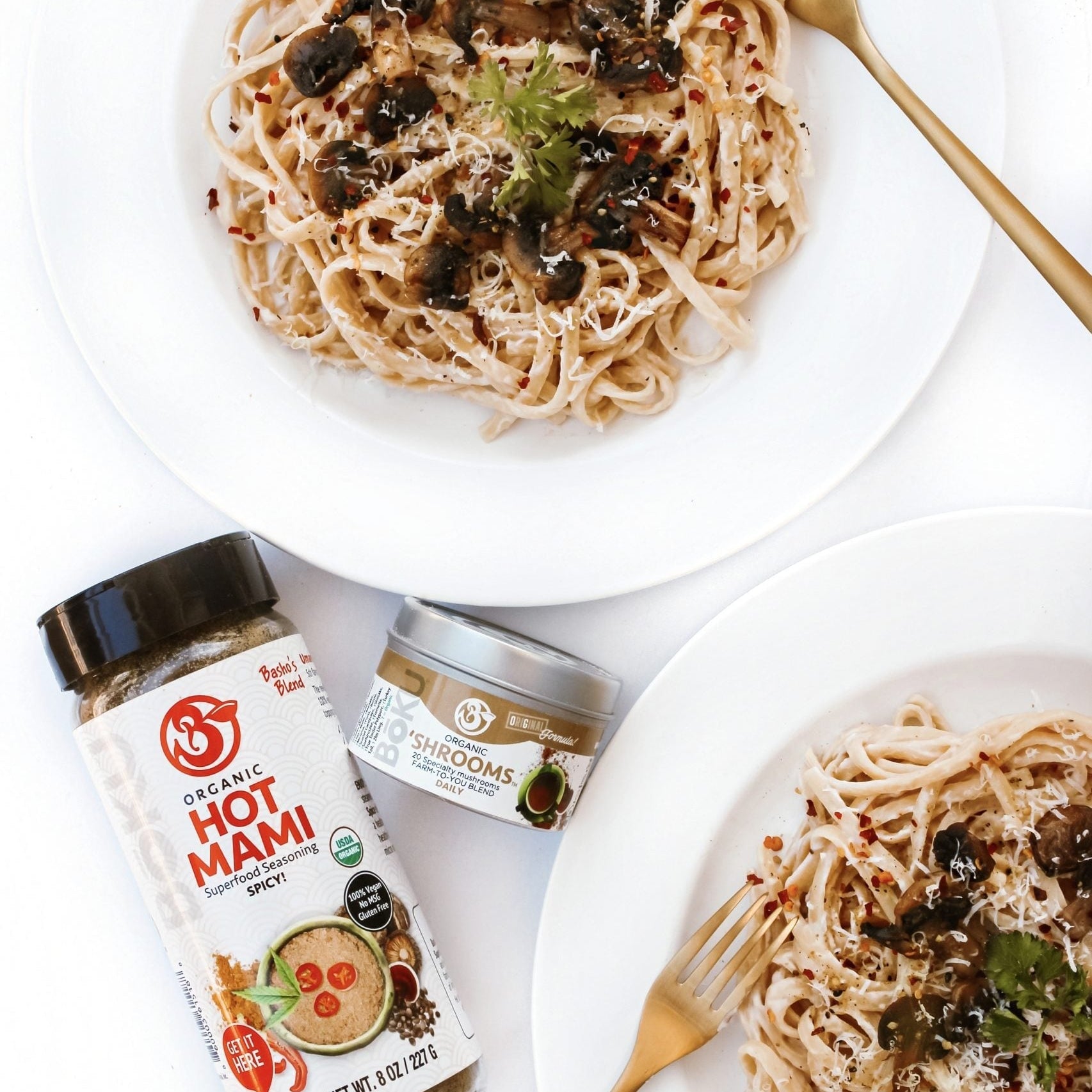 Vegan Super Shroom Creamy Linguine