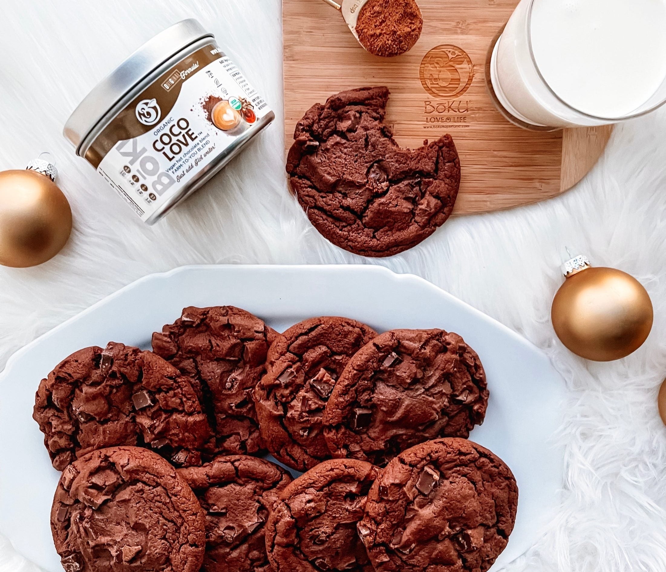 Triple Chocolate Vegan Cookies