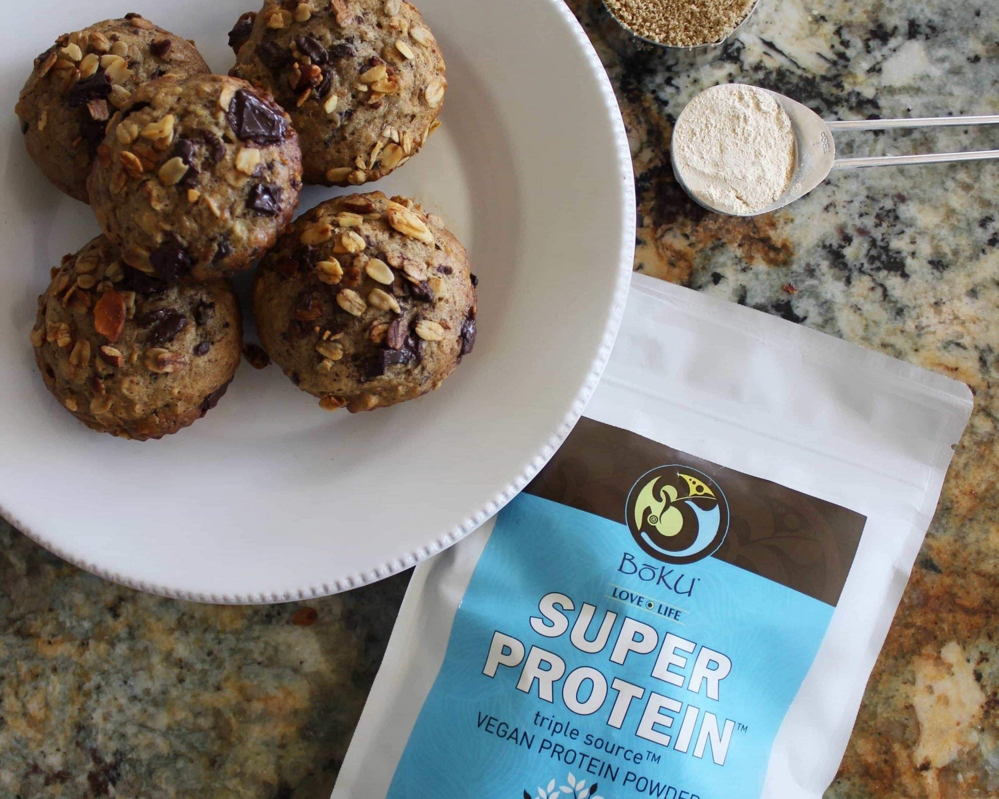 Banana Chocolate Chunk Oatmeal Muffins