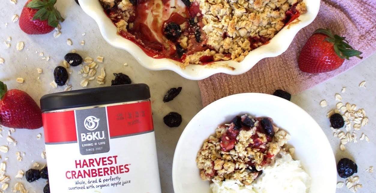 Gluten-Free Strawberry Cranberry Crumble