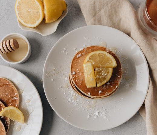 Lemon Ricotta Protein Pancakes