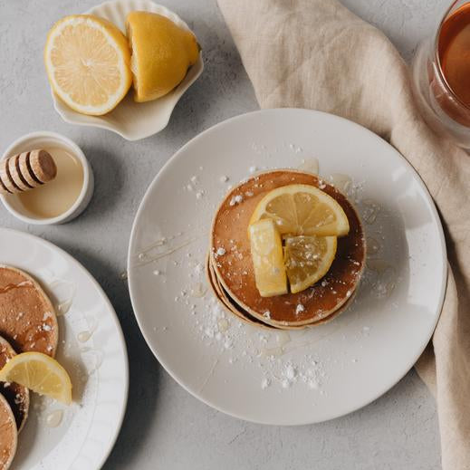 Lemon Ricotta Protein Pancakes