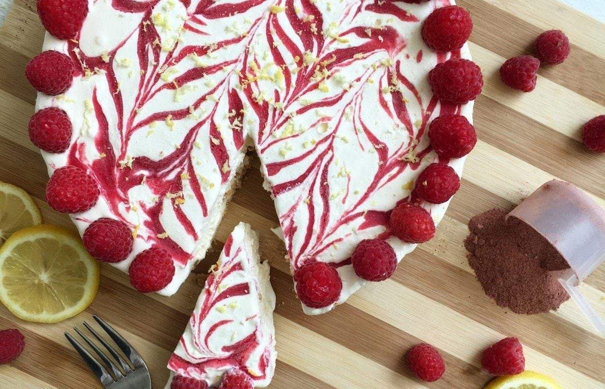 Raspberry Lemon Protein Pie