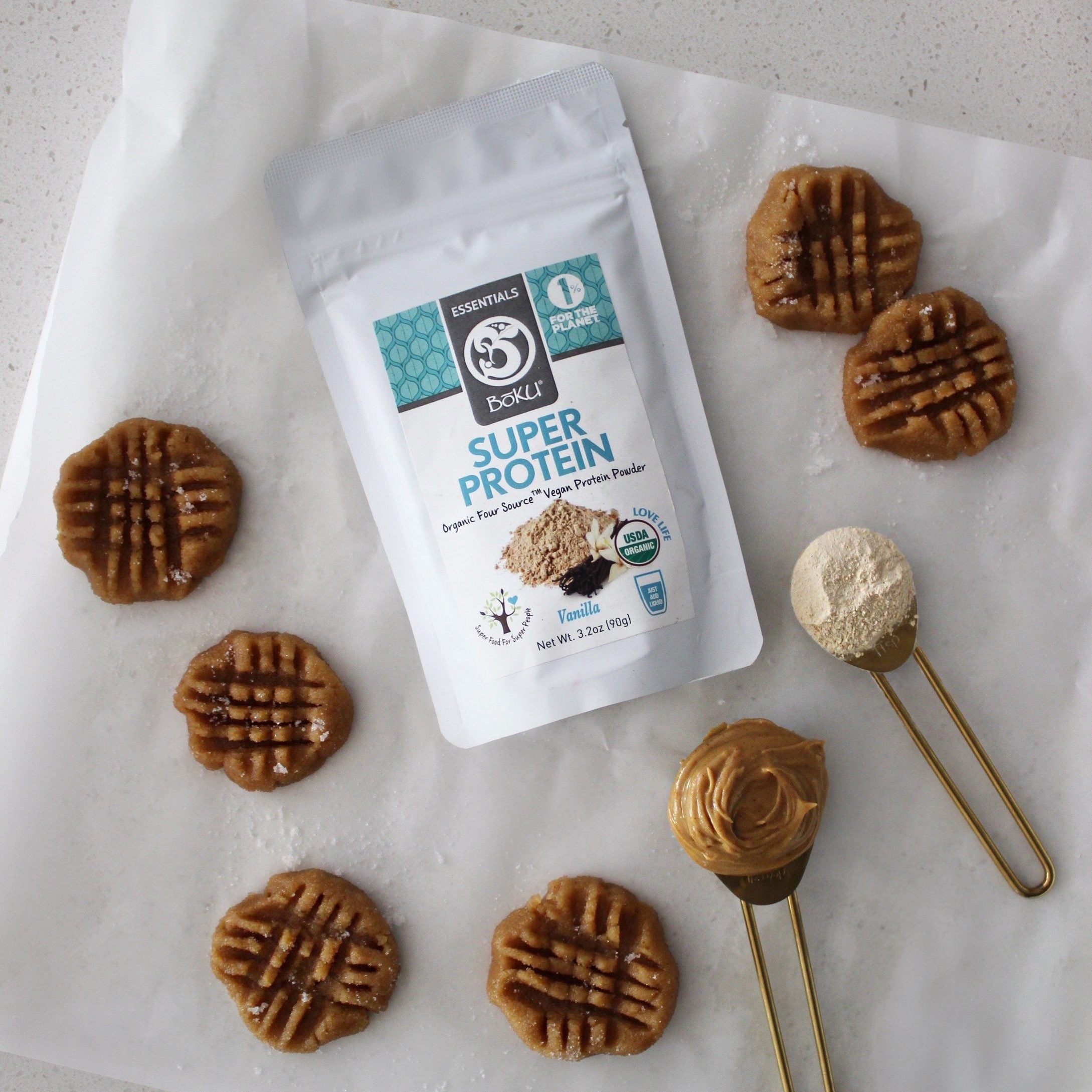 Raw Protein Peanut Butter Cookies