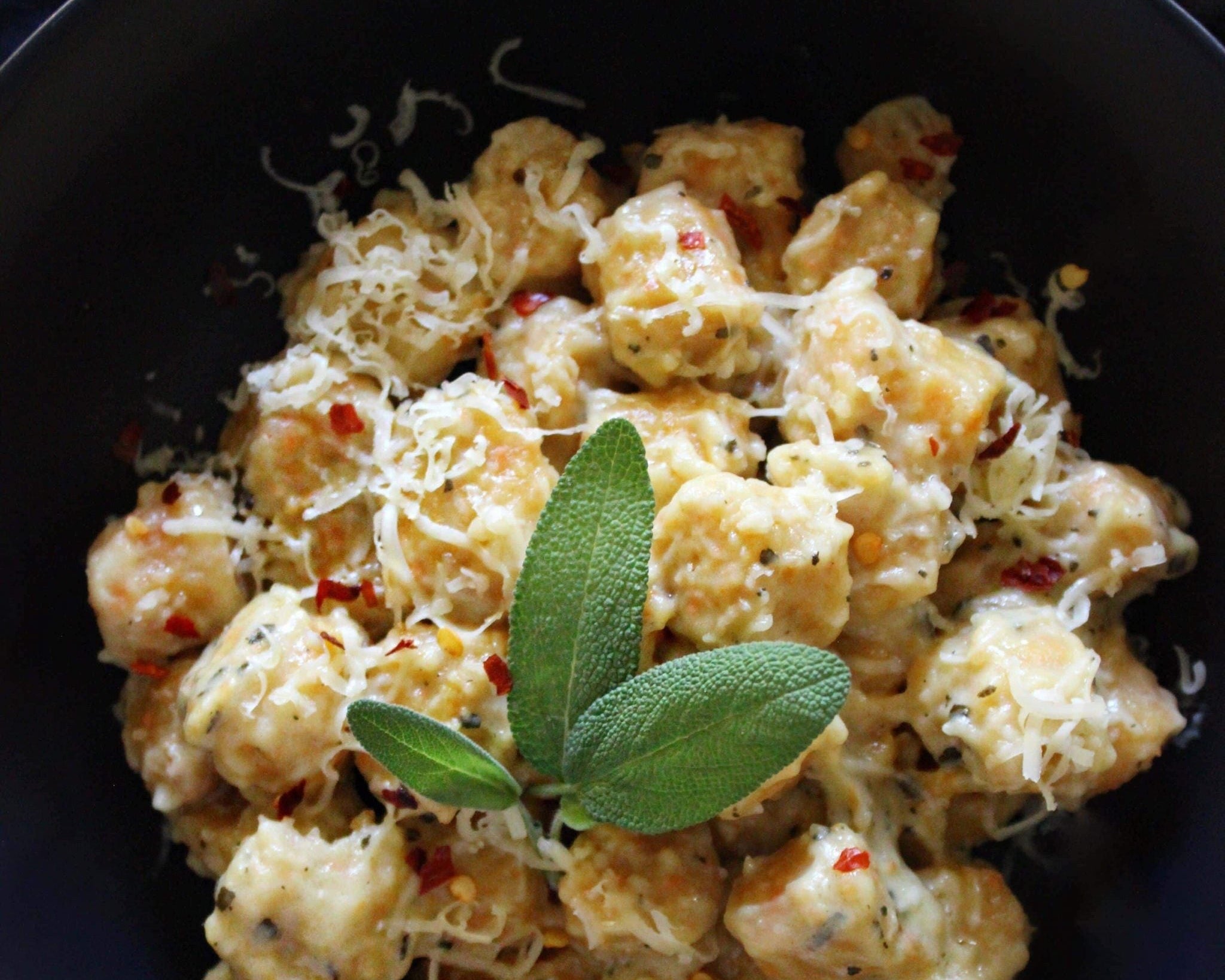 Sweet Potato Gnocchi with Vegan Super Shroom Sage Sauce