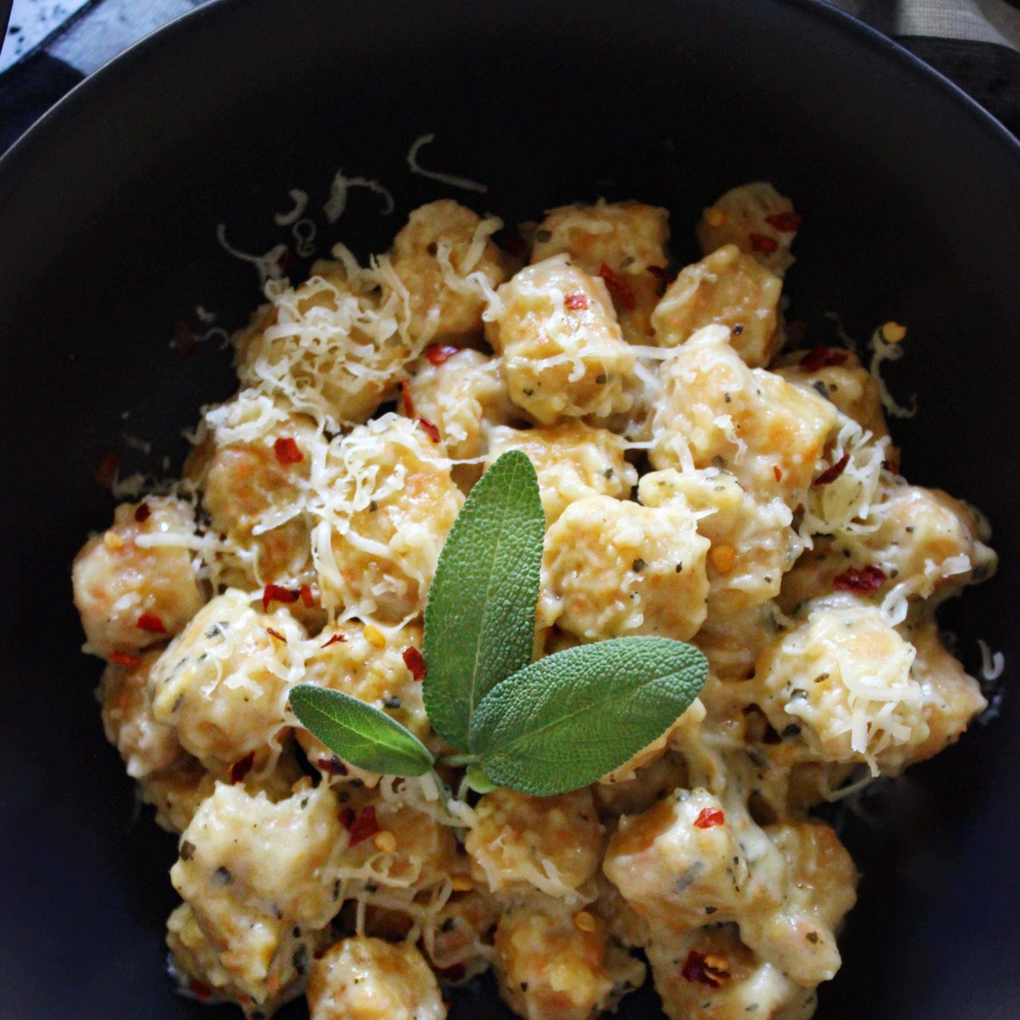 Sweet Potato Gnocchi with Vegan Super Shroom Sage Sauce