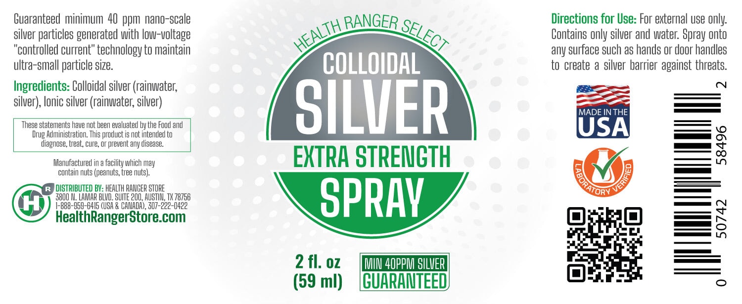 Colloidal Silver Extra Strength Spray 2 fl oz (59 ml) - 40ppm Personal Care Brighteon Store 