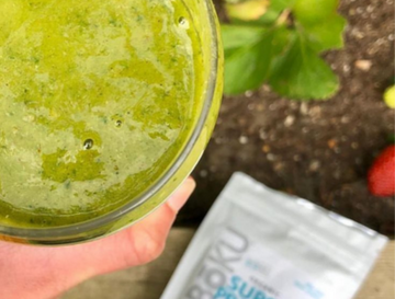Vegan Smoothie with Boku Superfood Super Protein Original protein powder orgain organic protein powders