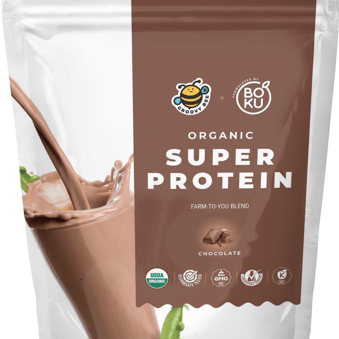 Organic Super Protein - Chocolate 12oz (0.75 lb) / 340 g Protein Powders Brighteon Store