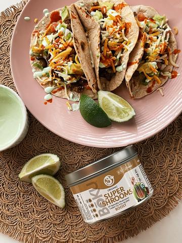 Super Shroom Tacos with Superfood Lime Crema