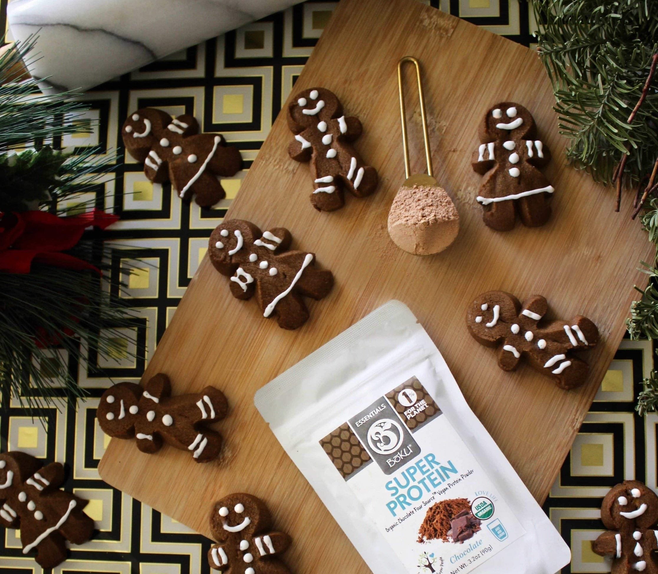 Chocolate Protein Gingerbread Cookies