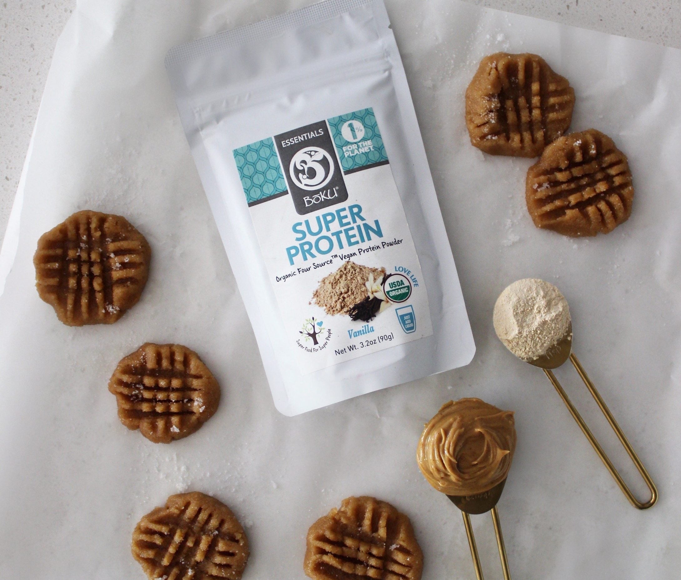 Raw Protein Peanut Butter Cookies