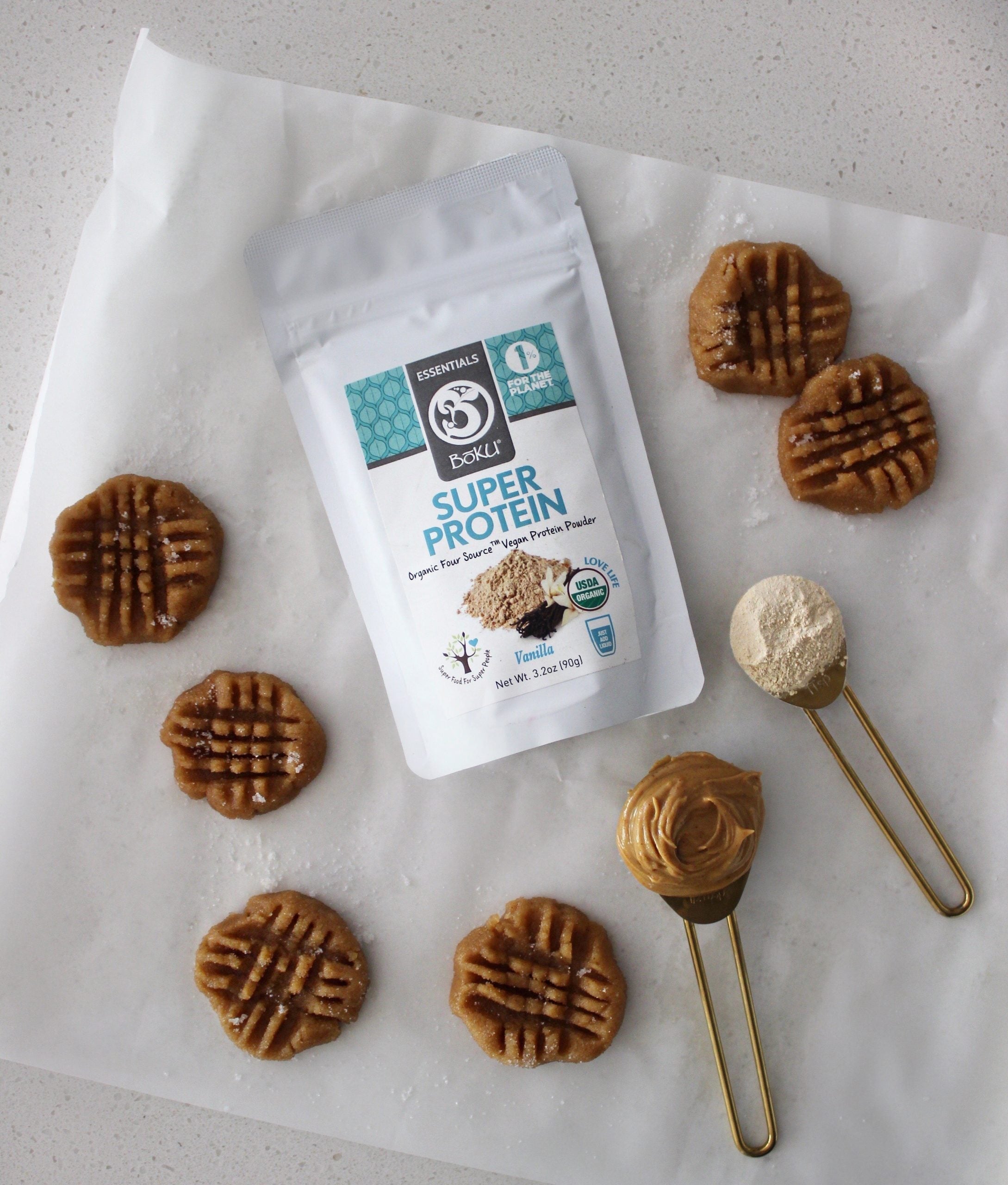 Raw Protein Peanut Butter Cookies