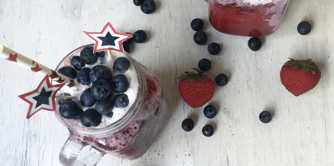 Red, White and Blueberry Smoothie