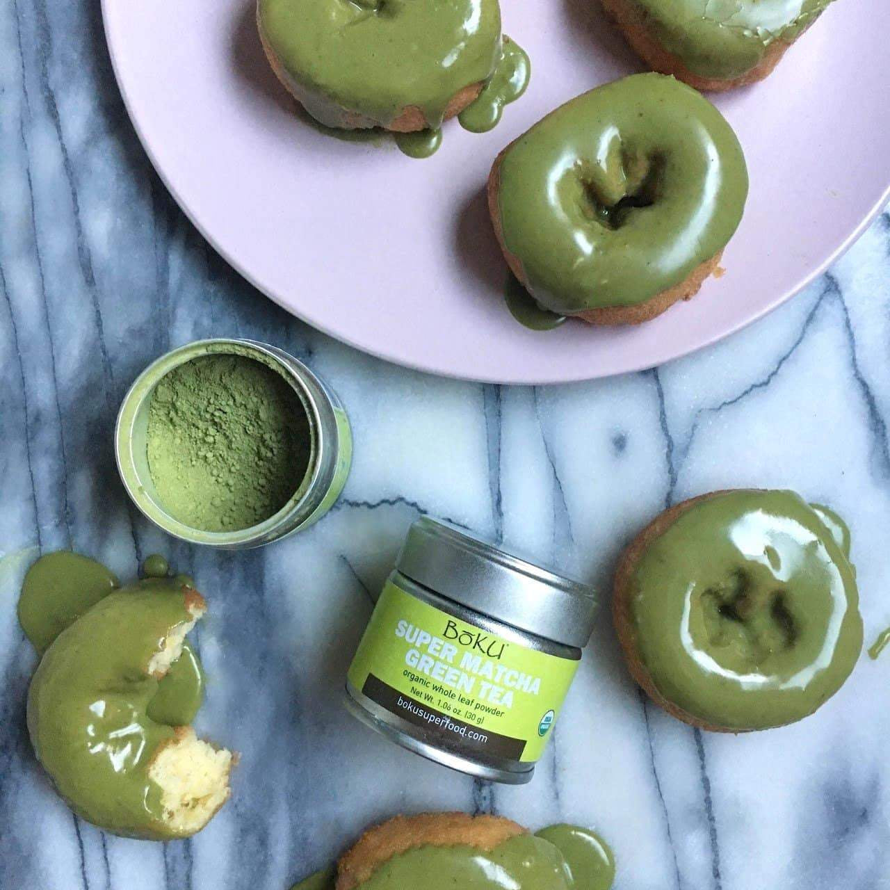 Vegan Matcha Green Tea Donuts