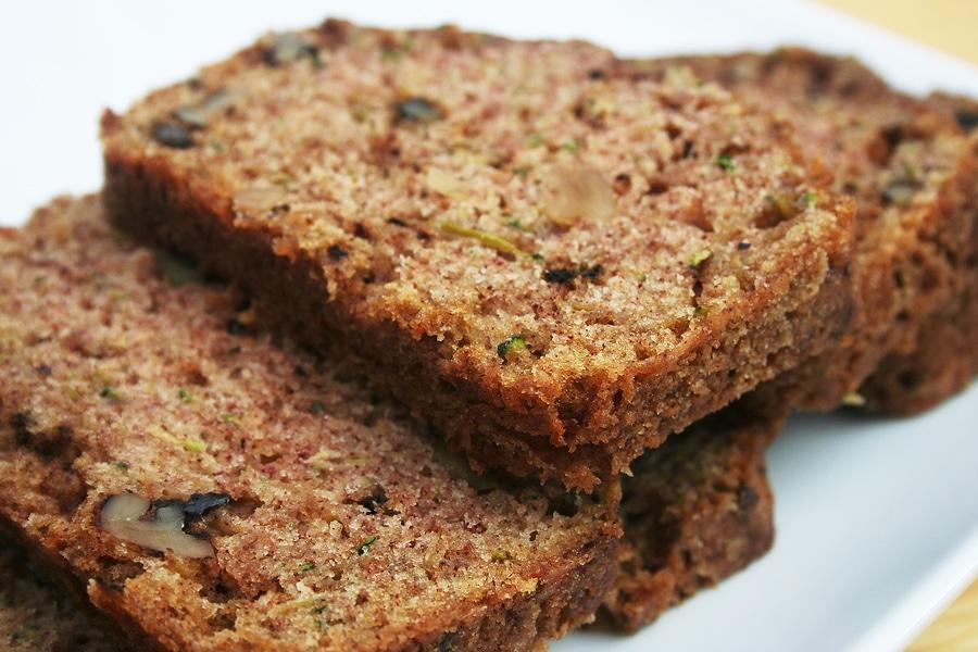 Vegan Zucchini Bread with Cacao Nibs