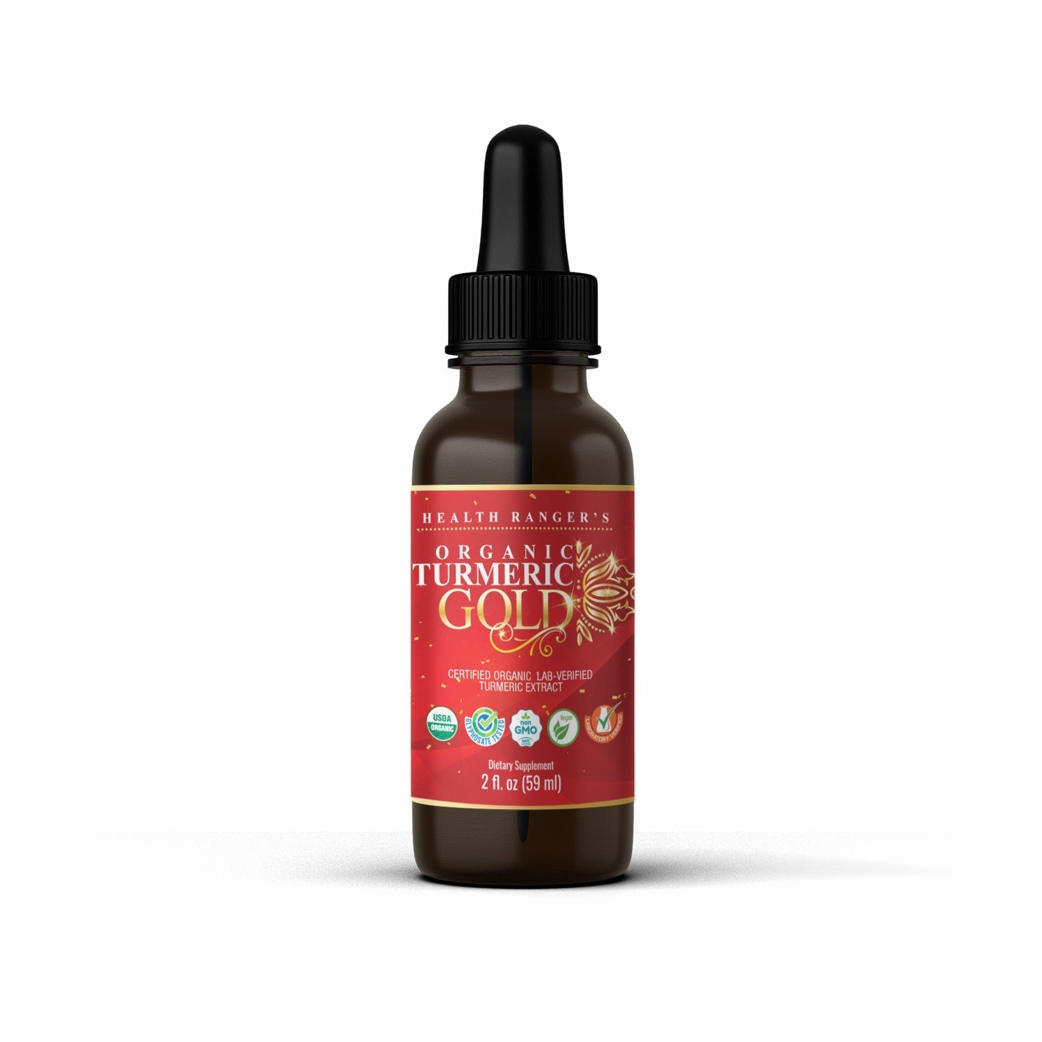 Health Ranger's Organic Turmeric Gold liquid extract 2 fl. oz. Superfoods Brighteon Store 