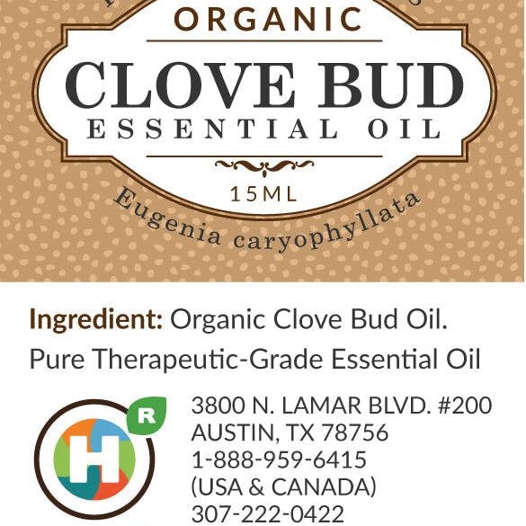 Organic Clove Bud Essential Oil 0.5oz (15ml) New Arrivals Brighteon Store 