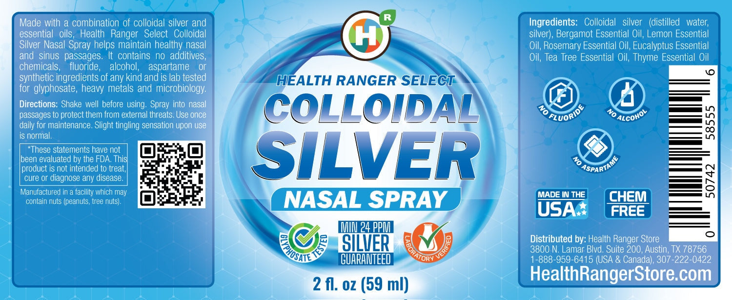 Colloidal Silver Nasal Spray 2 fl. oz (59 ml) Personal Care Brighteon Store 