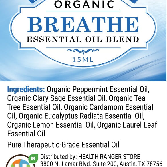 Organic Breathe Essential Oil Blend 15ml Essential Oils Brighteon Store 