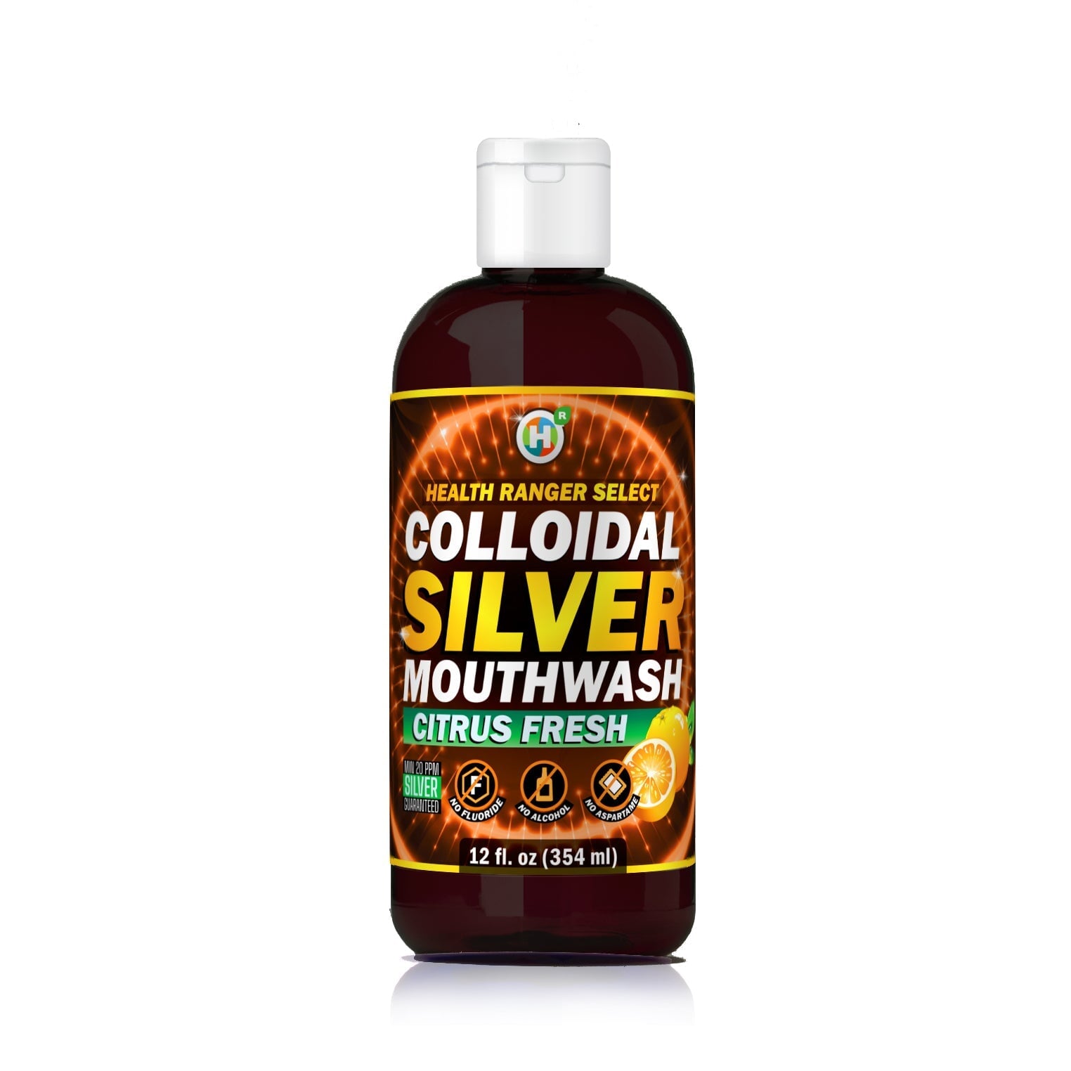Colloidal Silver Citrus Fresh Mouthwash 12oz (354ml) Personal Care Brighteon Store 