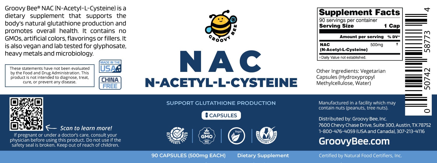 NAC (N-Acetyl-L-Cysteine) 500mg 90 Caps Supplements Brighteon Store 