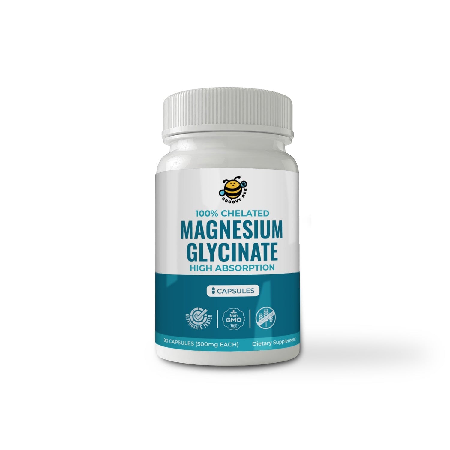 Magnesium Glycinate High Absorption 500mg 90 Caps Supplements Brighteon Store 