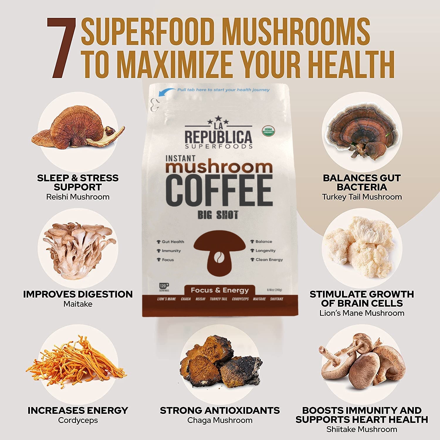 BIG SHOT Mushroom Coffee by La Republica Superfoods La Republica Superfoods 