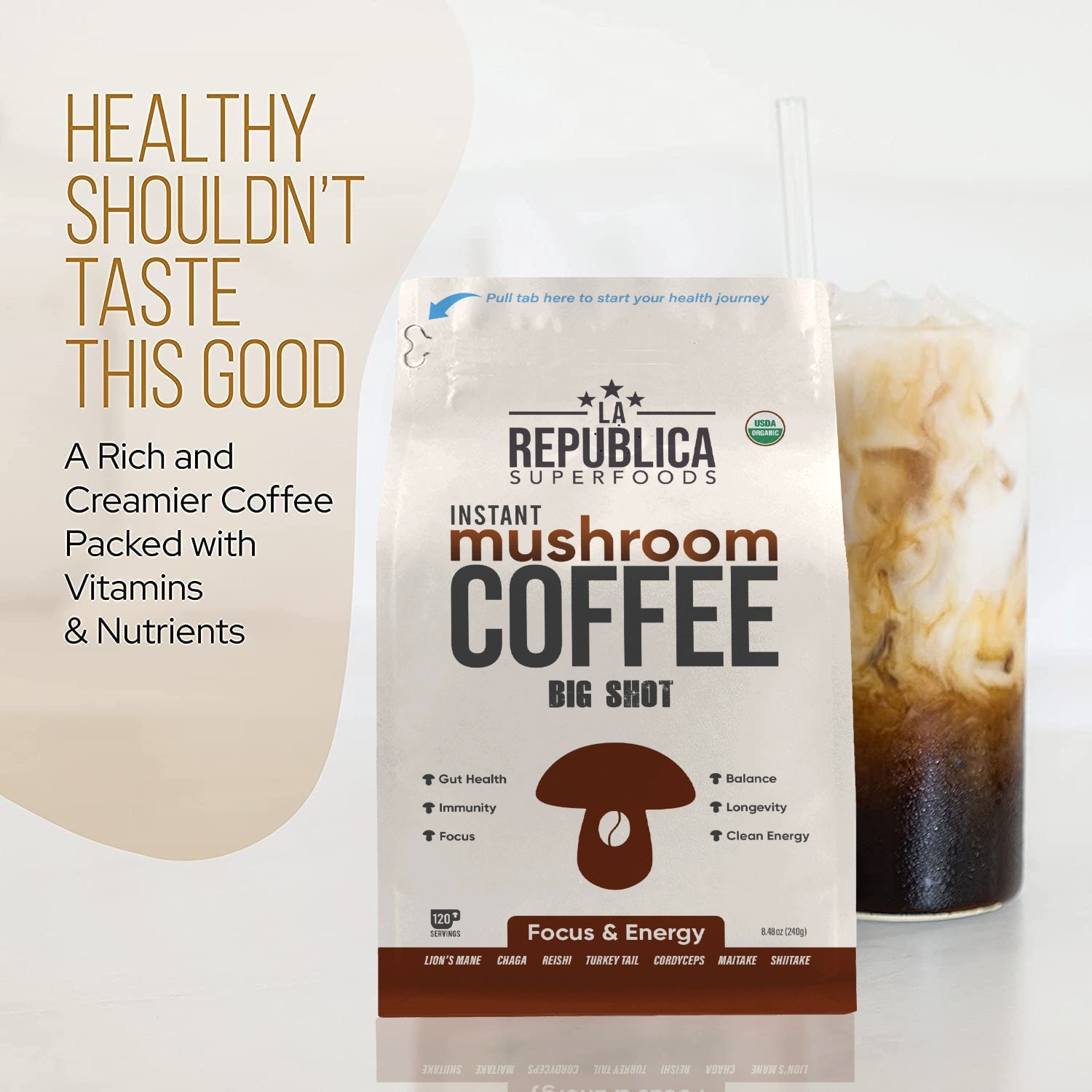 BIG SHOT Mushroom Coffee by La Republica Superfoods La Republica Superfoods 