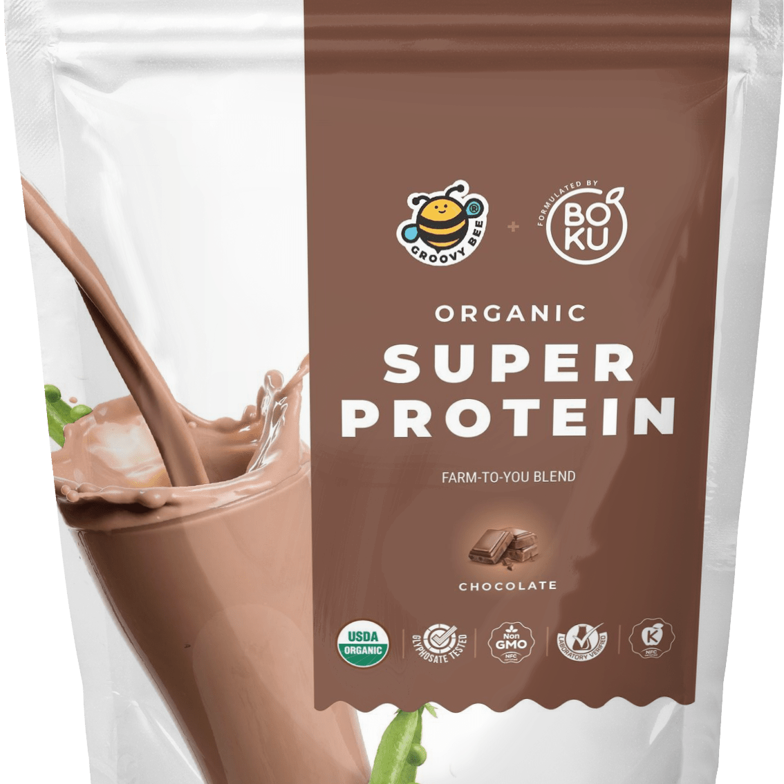 Organic Super Protein - Chocolate 12oz (0.75 lb) / 340 g Protein Powders Brighteon Store 