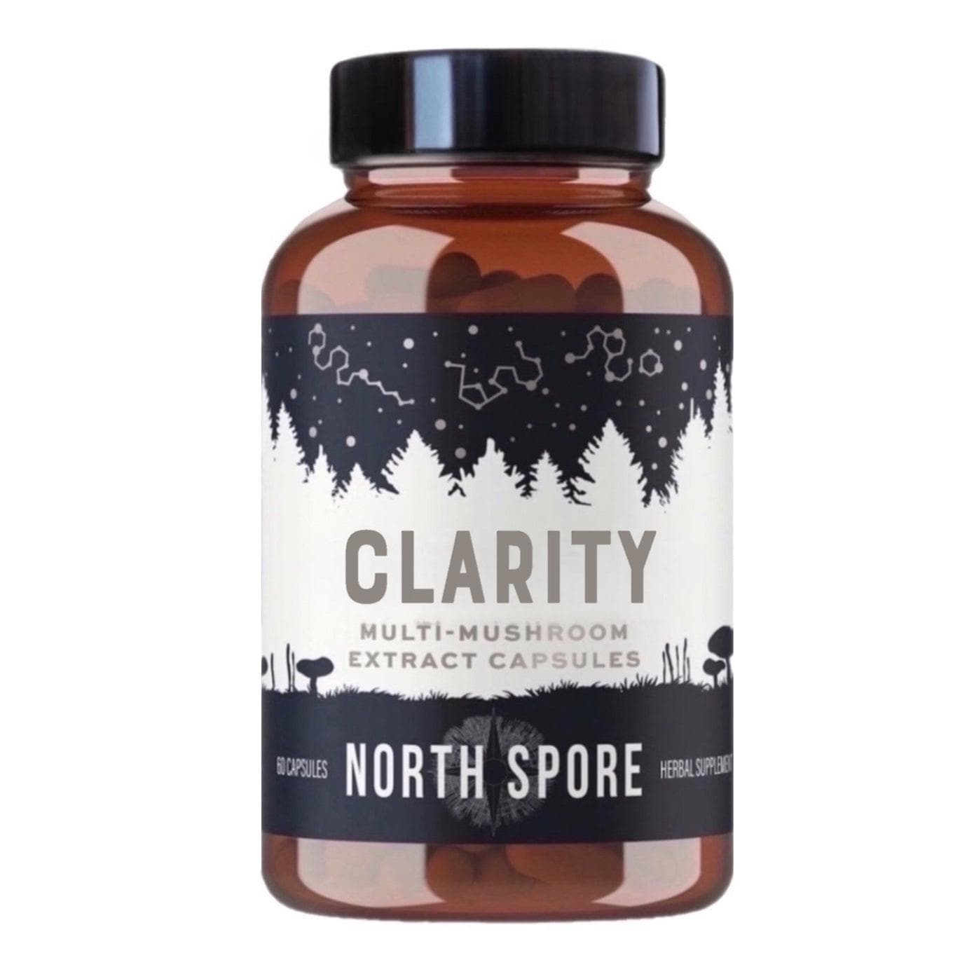 Organic ‘Clarity’ Multi-Mushroom Capsules Wellness Supplements North Spore 