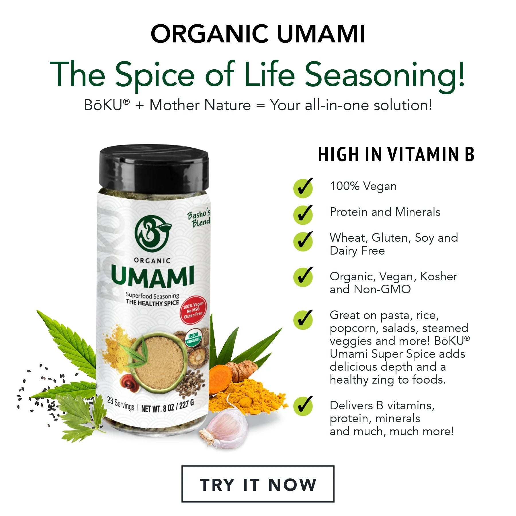 vegan organic Superfood Umami Seasoning